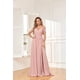 thumbnail image 3 of Vestido formal BOLENSYE de gasa con hombros descubiertos, verde salvia, US18W, 3 of 7