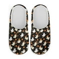 thumbnail image 2 of POLERO Cute Ghost Witch Print House Slippers for Woman Halloween Lightweight Indoor Slippers Closed Toe Slip On Bedroom Shoes with Memory Foam, 2 of 7