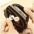 thumbnail image 2 of GASTROPOD Coin Purse,Dual Zippered Compartments Small Purse,Versatile Change Purse with Textured Leather Design, 2 of 5