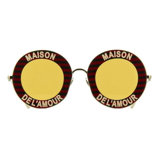 Lentes de Sol Gucci Gg0113s 007 Round Maison Del Amour Gucci Gg0113s 007 Round Maison Del Amour Walmart en linea
