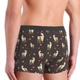 thumbnail image 4 of Men's Boxer Briefs, cute Alpaca llama heart black Soft Comfy Mens Underwear Boxer Briefs Breathable With Widen Waist, 4 of 7
