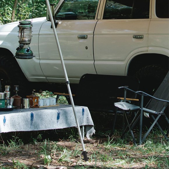 AURARMLET Soporte Metálico Para De Tienda Camping Negro Multifuncional Para Uso En Y