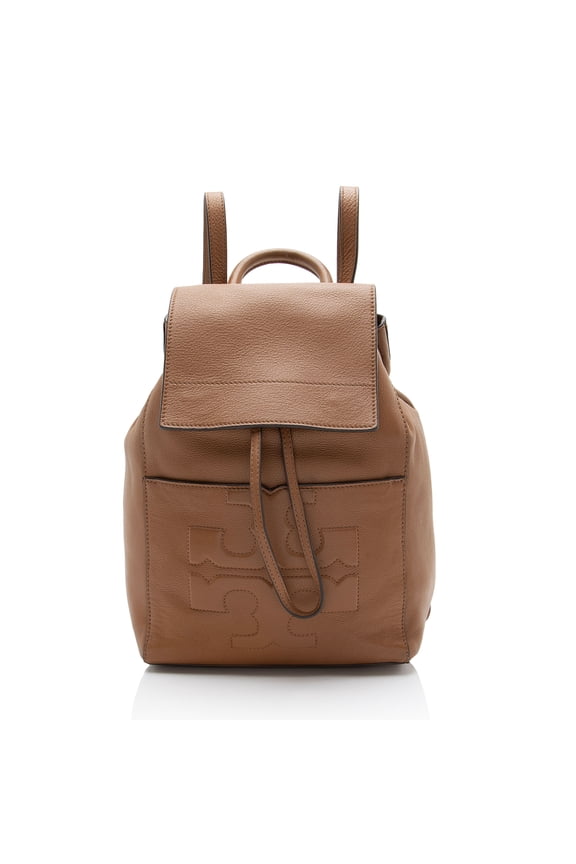 Pre-Owned Tory Burch Leather Bombe T Flap Backpack
