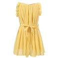 thumbnail image 2 of Richie House Little Girls Yellow Belt Pleated Special Occasion Dress 5/6, 2 of 2