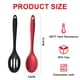 thumbnail image 2 of 4 cucharas de silicona para cocinar resistentes al calor, diseño higiénico, utensilios de cocina, cucharas para mezclar para cocina, hornear, agitar, mezclar (negro), 2 of 5