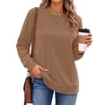 thumbnail image 3 of Fantaslook Pullover Sweatshirts for Women Crewneck Long Sleeve Shirts Casual Tunic Tops Fall Clothes, 3 of 9