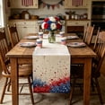 thumbnail image 6 of Memorial Day Saving!4th of July Decorations, Independence Day Table Flag Red White Blue Star Striped Floral Print Dining Table Decoration, 6 of 7