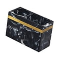 thumbnail image 4 of Porta pasta de dientes, organizador de cepillos de dientes, 2 ranuras, resina, soporte para brochas de maquillaje para Negro, 4 of 9
