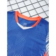thumbnail image 6 of Haitryli Kids Boys Girls 2 Piece Basketball Football Jersey Athletic T-Shirts Tops with Sweat Shorts Royal Blue XS, 6 of 7