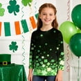 thumbnail image 3 of Tauxra Chandail de la Saint-Patrick pour Adultes, T-Shirt à Manches 3/4 Imprimé Col Rond, T-Shirt Graphique Trèfle Décontracté à Manches Longues pour Activités Festives, 3 of 6