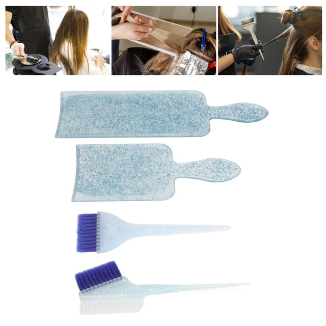 4pcs Hair Dyeing Board Kit Hair Coloring Board Kit, Hair Coloring Board Kit Highlighting Tinting Bleaching Hair Dyeing Brush Board Kit for Beauty Salon