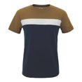 thumbnail image 1 of Playera George Talla G Manga Corta con 3 Bloques Bronce Blanco y Negro, 1 of 4