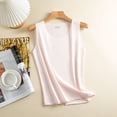 thumbnail image 5 of VV AVEORS Womens Wide Strap Tank Tops Spring Summer Crew Neck Cami Sleeveless Loose Fit Shirts Pink L, 5 of 5