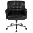 thumbnail image 4 of Laone Home and Office Upholstered Mid-Back Chair in Black Leather, 4 of 4