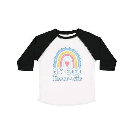 

Inktastic My Gigi Loves Me Retro Rainbow Gift Toddler Toddler Girl T-Shirt