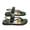 1-Green, variant on Men's Sporty Thong Sandals with Back Strap Casual Color Block Beach Slippers for Outdoor Daily Wear
