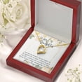 thumbnail image 4 of To My Beautiful Daughter, Straighten Your Crown Necklace, Mom Daughter Necklace, Daughter Birthday Gift, Daughter Graduation Gift - Forever Love Necklace - White Gold or Yellow Gold - Gift Box, 4 of 5