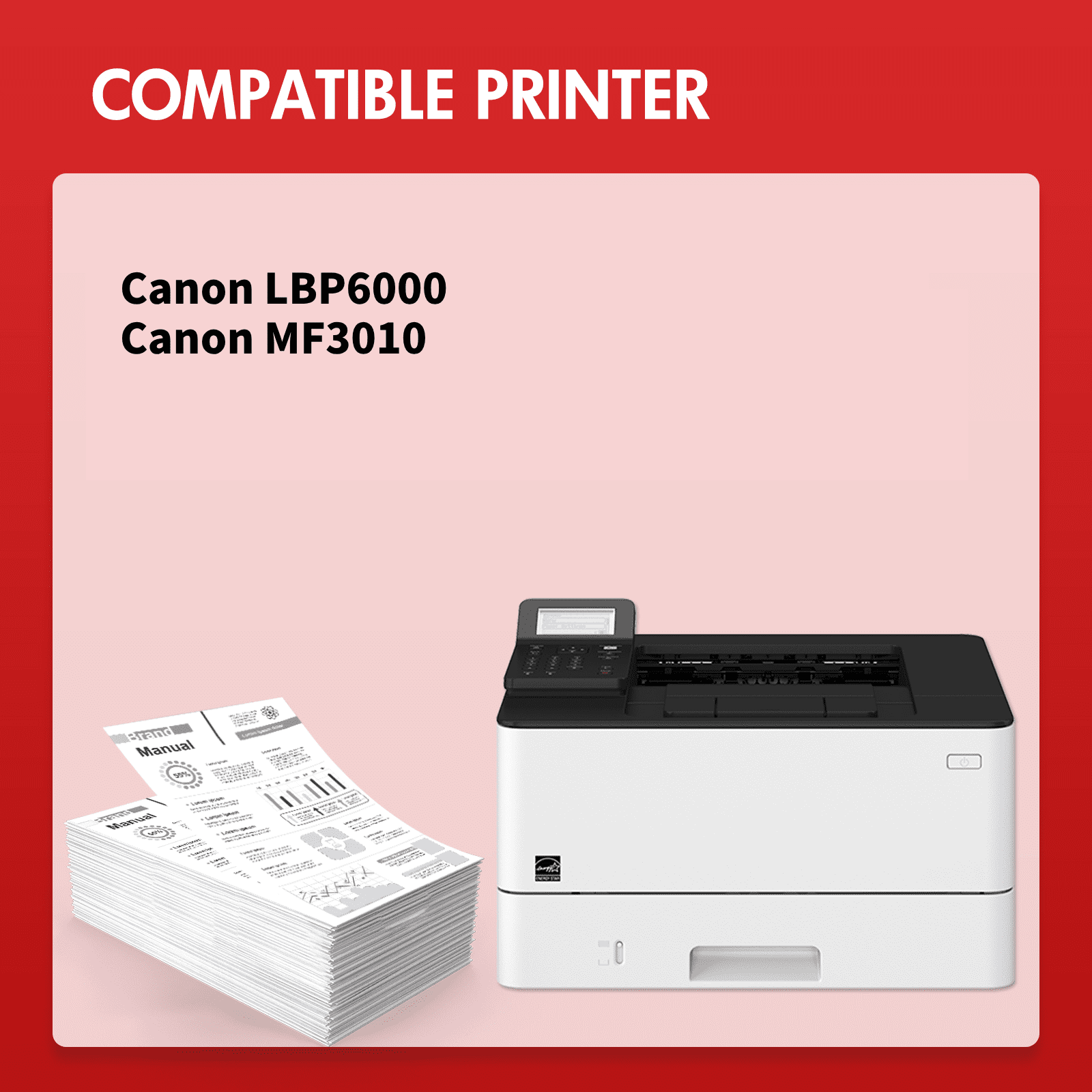 Vipink 125 CRG-125 Black Toner Cartridge Compatible for Canon Cartridge 125 CRG125 used for Canon Imageclass mf3010 lbp6000 Printer Ink (5-Pack, 3484b001)