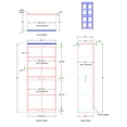 thumbnail image 2 of Concepts in Wood 5-Shelf Coastal Storage Cabinet, White, 72 inches, 2 of 8