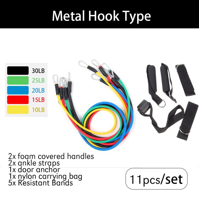 Ensemble de Sangles de Cheville et Bande de Résistance pour Ancrage de Porte en Corde de Tension Extensible Entraînement Physique +