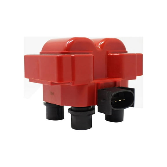 Red Ignition Coil Compatible with 1997-1999 Ford F-250 4.6L  Replacement for FD487