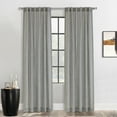 thumbnail image 2 of Loft Living Jayce Light Filtering Dual Header Indoor Curtain 52 x 63 in Silver, 2 of 7
