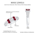 thumbnail image 5 of Rosec Jewels Lab Created Diamond Mens Engagement Ring with Ruby (Authentically Certified), 18K White Gold, US 10.50, 5 of 8