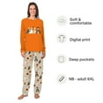 thumbnail image 2 of Family Matching Halloween Dog Themed Pajama Set, Festive Pumpkin and Puppy Pattern with Pet Outfit, 2 of 7