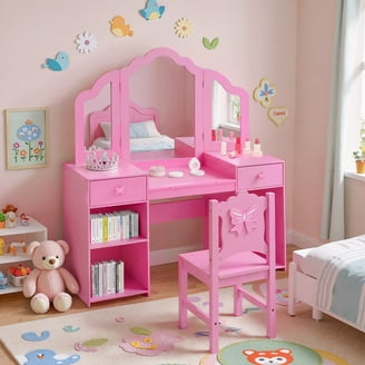 Fantasy Fields Kids Little Lady Gisele Toy Vanity Set Pink Black