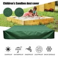 thumbnail image 2 of Sandbox Cover Square Waterproof Sandpit Cover with Drawstring Tool Dustproof Sandbox Cover Pool Protective,Green,47"x47"x8", 2 of 7
