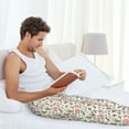 thumbnail image 4 of Yiaed Rose Flowers Print Men's Lounge Pants, Loose PJ Bottoms, Long Pajama Pants for Men-Large, 4 of 5