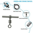 thumbnail image 4 of T-Shape Fishing Swivels 30Lbs Swivels Fishing Tackle 3-Way Cross Line Swivels, 50 Pack, 4 of 6