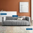 thumbnail image 5 of Tufted Sofa, Fabric, Light Grey Gray, Modern Contemporary Urban Design, Living Lounge Room Hotel Lobby Hospitality, 5 of 9