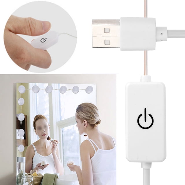 Bombilla 10pcs/set USB 3 Colores Bombilla LED para maquillaje de Tocador de Mesa de Belleza