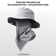 thumbnail image 6 of Bucket Hat Sun Protection, Outdoor Fishing Hat, 6-in-1 Detachable Face Mask and Neck Flap, Lightweight Breathable Windproof Quick-Dry Hat, 6 of 9