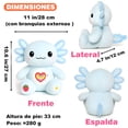 thumbnail image 5 of Peluche de ajolote，ajolote peluche 33 cm con ropa y 1 accesorio — set de 1 look (bolsita o bufanda), ajolote juguete suave y lavable, regalo para niñas y niños, 5 of 5
