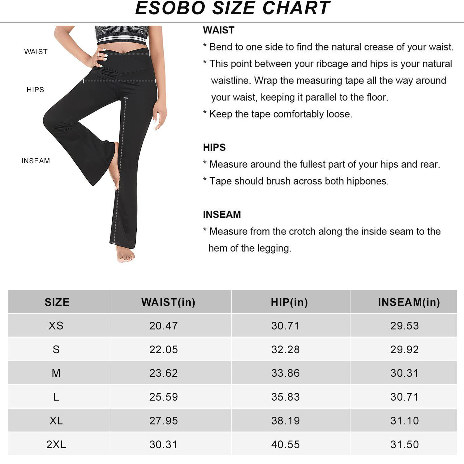 Women's Boot Leg Yoga Pants Crossover High Waist Wide Leg Flare Work ...