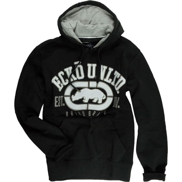 Ecko Unltd. Sudadera con capucha Rhino Arch Popover para hombre, negro, extra pequeño