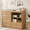 Natural Wood, variant on Nordee Changing Table Dresser, Baby Nursery Dresser with 4 Drawers and 2 Adjustable Shelves, Wooden Baby Diaper Changing Station, White
