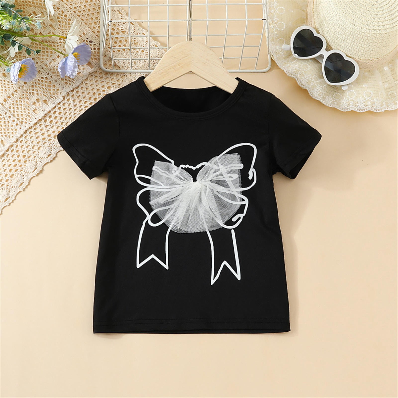 PEASKJP Summer Tops for Girl 2023 Lightweigh Soft TShirts Toddler