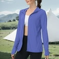 thumbnail image 6 of Women's UPF 50+ Sun Protection Hoodie Jacket Lightweight Long Sleeve Sun Shirt for Women with Pocket Hiking Outdoor, 6 of 7