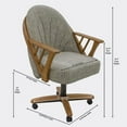 thumbnail image 2 of Chromcraft CM92 Caster 19.5" Solid Wood Dining Chair in Medium Oak, 2 of 5