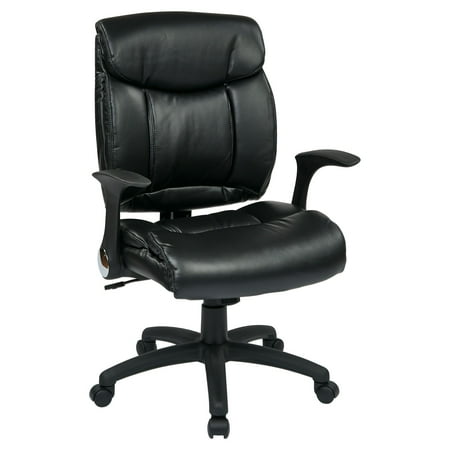 UPC: 0090234281092 | Office Star Products Faux Leather Managers Chair with Flip Arms