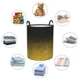 thumbnail image 6 of Fotbe Gold Glitter Gradient Laundry Basket with Handles, Waterproof Large Laundry Hamper, Wash Bag for Corner Dorm, Rolling Laundry Basket with Handles-Small, 6 of 8