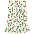 thumbnail image 2 of Balery Cute Carrot Manta de Felpa Suave y Acogedora – Cobija de Franela Aterciopelada para Cama, Lavable y Cálida para Sofá, Mascotas, Transpirable-40"x30", 2 of 7
