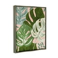 thumbnail image 3 of Layered Monstera Plant Leaves Botanical & Floral Graphic Art Luster Gray Framed Art Print Wall Art, 3 of 6