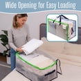 thumbnail image 4 of VENO 7 Pack Moving Bags, Moving Supplies, Moving Boxes, College Packing Storage Boxes with Lids Alternative, Heavy Duty Dorm Organizer Tote, Extra Large, Sturdy Handles, Zipper (Clear), 4 of 7