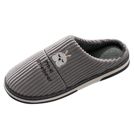 

GNEIKDEING Indoor Cotton Slippers For Men Lightweight With Memory Foam And Soft Sole Casual Shoes Gift on Clearance