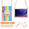 thumbnail image 2 of Shockproof Case for Samsung Galaxy Tab S10+/ S9+/ S9 FE+ Plus 12.4 Inch, 360 Rotating Stand Heavy Duty Protective Shoulder Strap with S Pen Holder Cover for Galaxy Tab S10+/S9+/S9 FE+, Rainbow Pink, 2 of 20