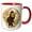 Red/White, variant on 3drose, Cute Funny Unique Bigfoot and Full Moon Nature Cartoon, 11oz Two-tone Red Mug